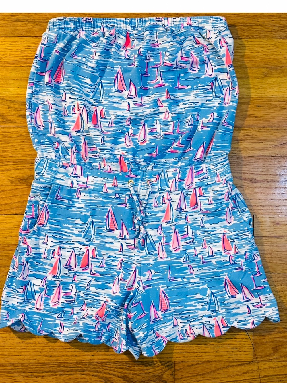 Lilly Pulitzer Medium Jace Romper Boatylicious, EuC, no signs of wear! July 4th!
